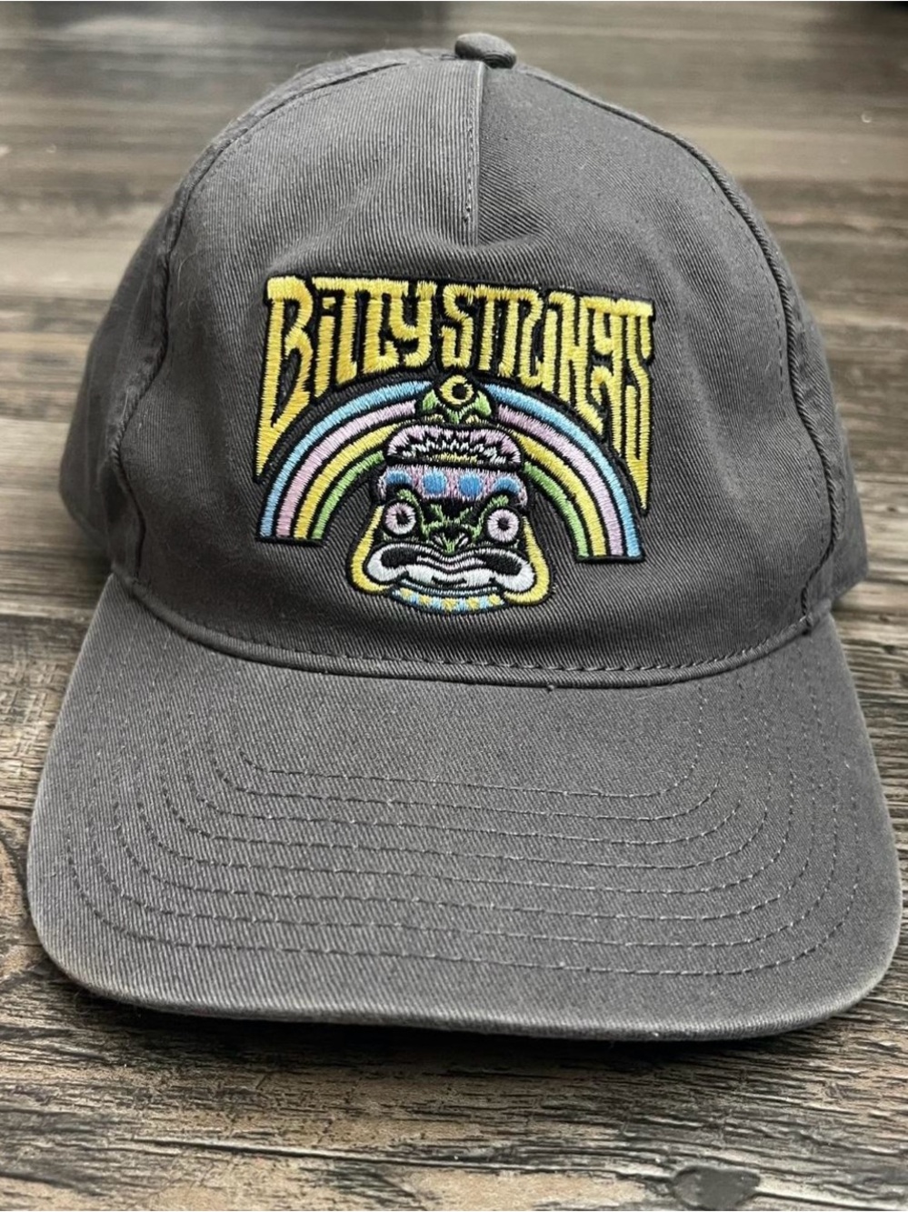 OTTO Gray Billy Strings Baseball Cap with Multicolor Embroidered Graphic